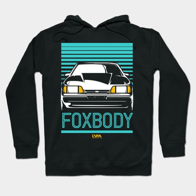 Foxbody Ford Mustang Notch Retro Hoodie by LYM Clothing